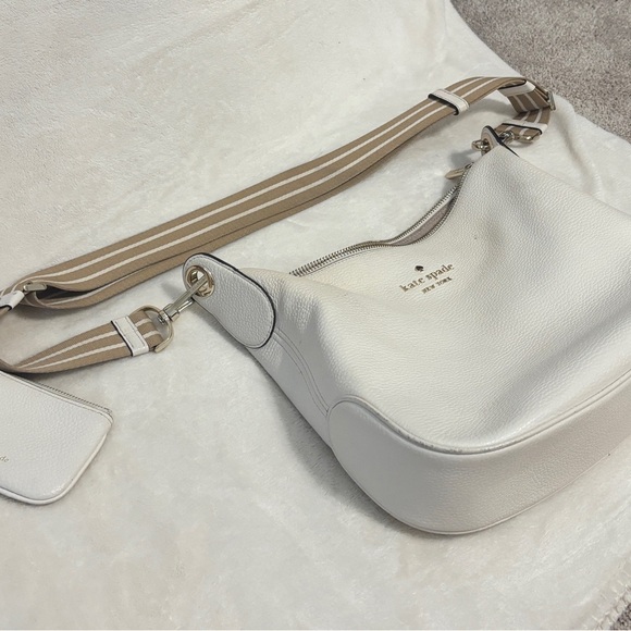 Kate Spade White and Tan Shoulder Bag with Minimalist Design - Picture 2 of 7